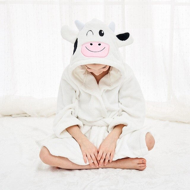 Peignoir soie Enfant Blanc – Image 2