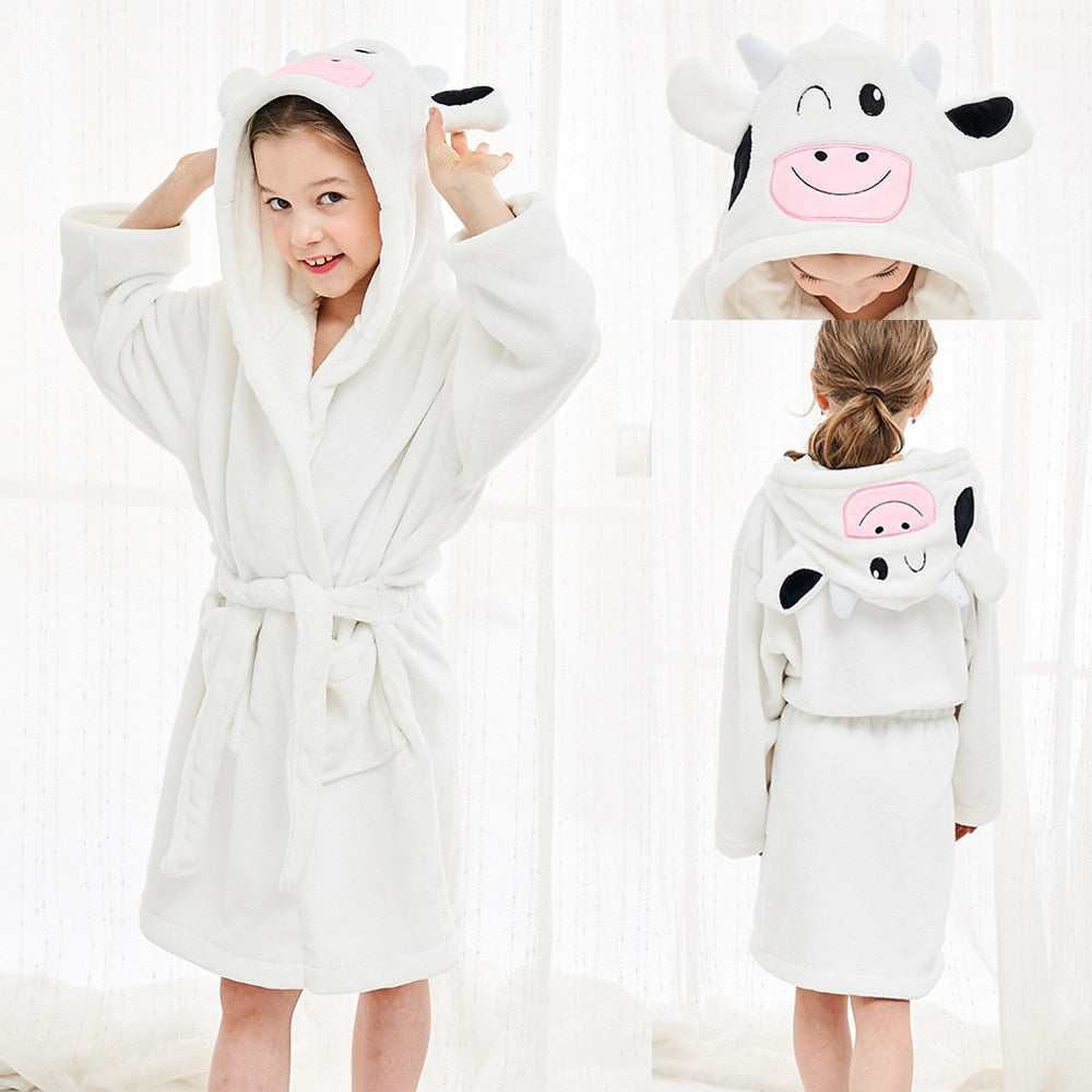 Peignoir soie Enfant Blanc