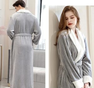 Peignoir Polaire Homme Gris