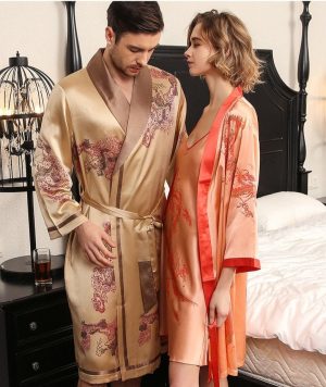 Peignoir Soie Japonais Homme