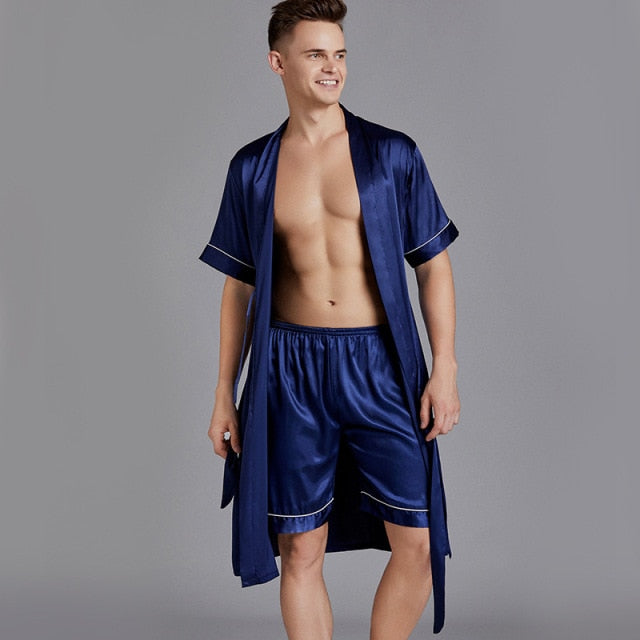 Pyjama Short Satin Homme – Image 2