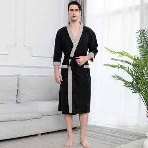 Peignoir Court Homme Coton