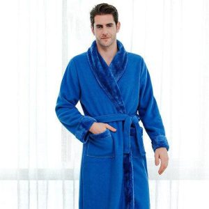 Veste Peignoir soie Bleu Roi