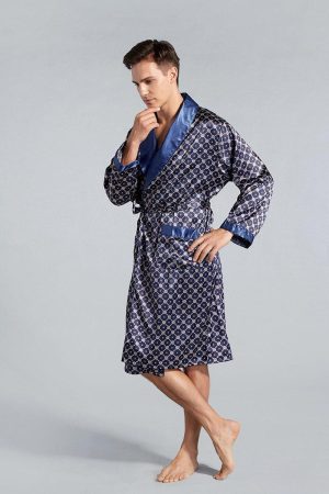 Peignoir soie Homme Motif