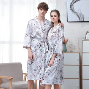 Peignoir soie Motif Japonais