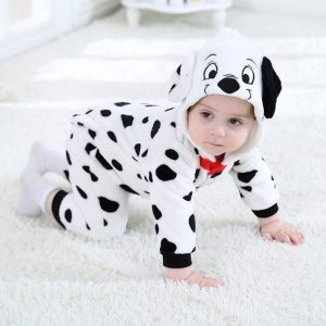 Peignoir soie bebe Dalmatiens