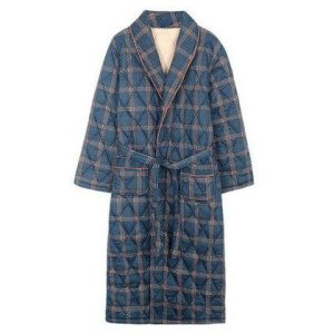 Peignoir soie Homme Carreaux