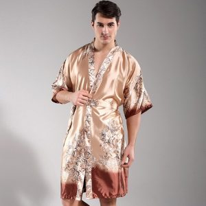 Peignoir Satin Homme Oriental