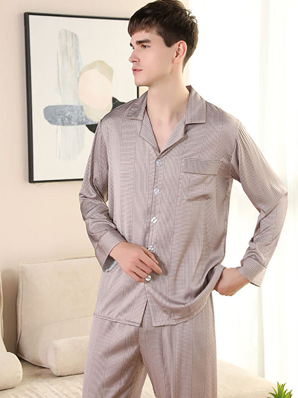 Pyjama Chemise Pour Homme En Satin "Refuge Matinal"
