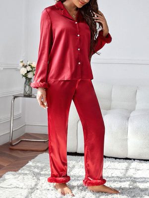 Pyjama Rouge en Satin