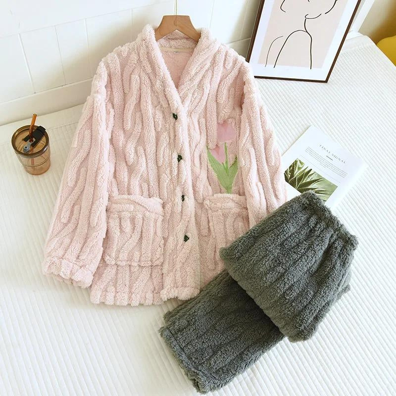 pyjama-fleuri-pilou-pilou.jpg - Veste Peignoir de Bain