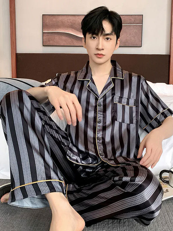 Pyjama En Satin Pour Homme – Image 2
