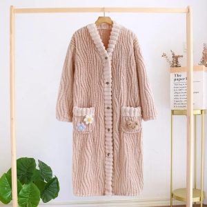 Robe de chambre longue chaude