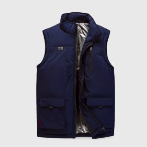 Veste chauffante bleue à 11 zones
