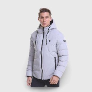 Veste chauffante électrique de ski blanche