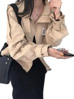 Veste militaire kaki femme