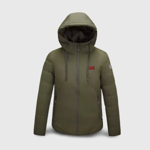 Veste qui chauffe homme Khaki double