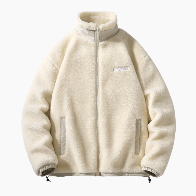 veste-sherpa-homme-beige_1.jpg - Veste Peignoir de Bain