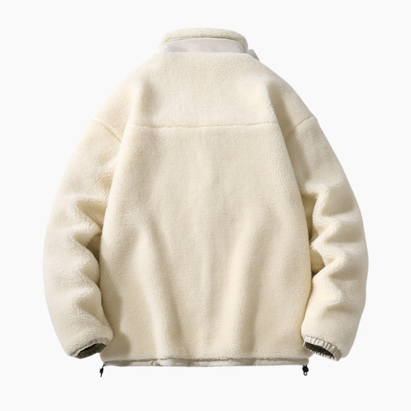 veste-sherpa-homme-beige_2.jpg - Veste Peignoir de Bain