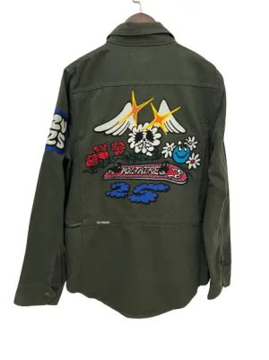 Veste vert armé pour femme