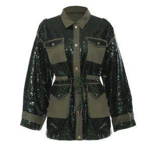Veste verte militaire